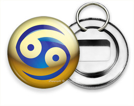 CANCER ZODIAC HOROSCOPE LUCKY ASTROLOGY SIGN HD BEER BOTTLE OPENER KEYCH... - $309.31 MXN