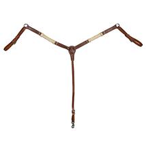 Tabelo Leather Breast Collar with Rawhide Trim and Stainless Steel Hardware - $97.95