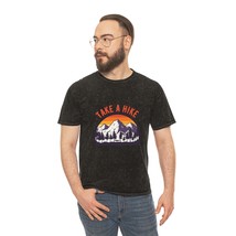 Unisex Retro Mineral Wash T-Shirt: "Take a Hike" Sunset Graphic, 100% Cotton - £28.28 GBP+