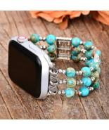 cape diablo Artisanal Turquoise Spirit Stretch Apple Watch Strap-SIZE LARGE - $84.03
