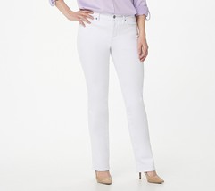 NYDJ Straight Uplift Jeans in Cool Embrace - Optic White, Petite 16 - £31.60 GBP