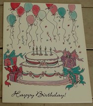 Nice NEVER USED Vintage Happy Birthday Greeting Card, GREAT CONDITION - £1.54 GBP