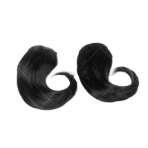 xyu hair Hair Bangs Wave Fringe Side Bangs Swept Natural Black Hair pieces image 2