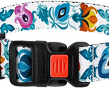 Floral Nylon Dog Collar for Medium Large Dogs Adjustable Neck Fit 14&quot;-18&quot; - $9.89