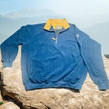 Straight Down Pullover Mens XXL Navy Blue 1/4 Zip Fleece LS Wolfert’s Ro... - $24.87