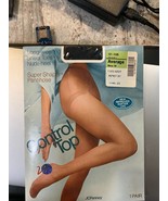 JCPenney SHEER TOES NUDE HEEL PantIhose Size AVERAGE,  Control Top NAVY 29 - $14.85