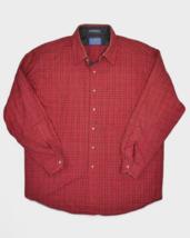 Vintage Pendleton Shirt Mens XL Wool Flannel Red Plaid Button Up Made in USA - £33.56 GBP