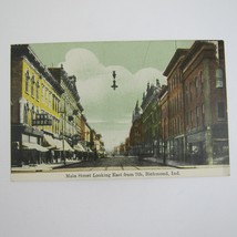 Antique Richmond Indiana Postcard Main Street Looking East From 7th UNPO... - $9.99