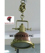Medieval Epic Vintage Copper And Brass Hanging Pendant Ship Light - £310.60 GBP