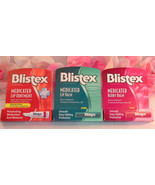 Blistex Trio (3) Medicated Lip Ointment Medicated Lip Balm Berry Balm .2... - $13.59
