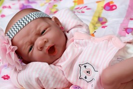 NEW BABY GIRL DOLL REAL REBORN BERENGUER 15&quot; INCH VINYL LIFELIKE NEWBORN - $139.84