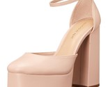 Madden Girl Women Ankle Strap Platform Heels Dion Size US 11M Blush Pink - £30.93 GBP