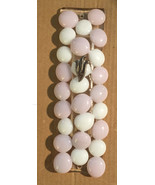 Vintage 1970s Hand Crafted Pink White Israeli Art Glass Bubbles Fused Do... - $1,633.63 MXN
