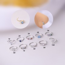 1Pc New Fashion Nose Studs Piercing Stainless Steel Heart Cubic Zirconia 20G Nos - £9.80 GBP