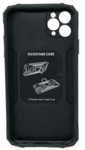 Slim Fit TPU & Silicone Case For iPhone 11 PRO MAX  BLACK Magnetic Ring Stand image 6