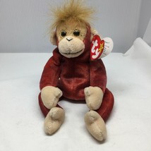 Ty Beanie Baby Orangutan Plush Stuffed Animal Retired W Tag January 23 1999 - £15.94 GBP