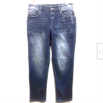 Chico&#39;s size 1 Regular Platinum Denim Blue Jeans Misses 8 33 x 28 Medium Wash - £19.90 GBP