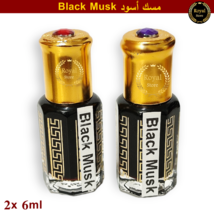 2x Black Musk 6ml Arabic Perfume Tahara Oil High Quality مسك أسود الطهارة - £11.82 GBP