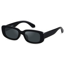 Rectangle Sunglasses For Women Men Square Frames Trendy Retro Vintage 90... - £15.97 GBP