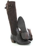 Franco Sarto Duke  Leather Designer Riding Tall Boots Chestnut  Sz 6 ret... - £71.77 GBP