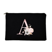 Letter Flower Print Women Cosmetic Bags Fashion Cosmetic Organizer Pouch Ladies  - £6.76 GBP