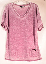 Volcom Womens V Neck T-Shirt Pink L - $19.80