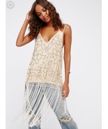 FREE PEOPLE Midnight Party Maxi Flapper Fringe Tunic Top or Dress Size S... - £126.14 GBP