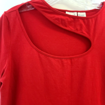 Vintage Spiegel Cutout Top Size L  XL Red Stretch Short Sleeves EUC - €10,78 EUR