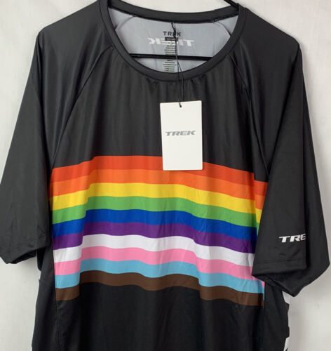 TREK Custom Loose-Fit Tech Tee Cycling Shirt Mens 3XL Black NWT Pride MTB - $34.99