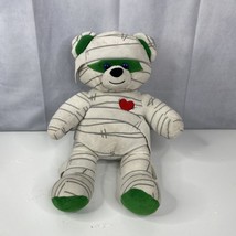 Build-a-Bear Mummy Teddy Bear Plush 15&quot; Stuffed Animal BABW White Green - £13.78 GBP