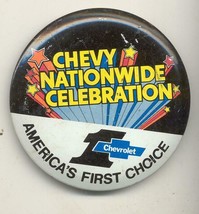  CHEVY Nationwide Celebration  3 &quot; pinback Automotive - £10.38 GBP