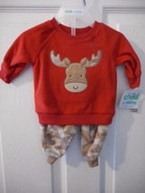 Boys Child Of Mine Long Sleeve Shirt  W Pants Moose Camo Size 3/6 Months NEW - £9.27 GBP