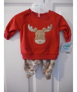 Boys Child Of Mine Long Sleeve Shirt  W Pants Moose Camo Size 3/6 Months... - $239.29 MXN