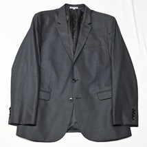 Express 44R Dark Gray Check Innovator Extra Slim Wool Suit Jacket Sport Coat - £38.61 GBP