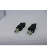 2 x Pack Lot USB Type A Male to B Male Printer Port Cable Converter Adap... - £11.60 GBP