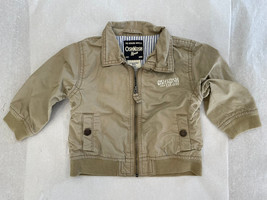 Genuine Kids OshKosh B&#39;gosh Kids Size 18 Months Full Zip Jacket Tan Grea... - £15.63 GBP