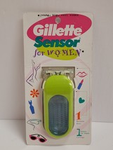 Gillette Sensor Excel Women Handle Shaver Razor w/ ONE BLADE NOS 1997 Green Blue - £46.71 GBP