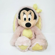14&quot; Disney Store Minnie Mouse Easter Bunny Pink Stuffed Animal Plush Toy Soft - £24.04 GBP