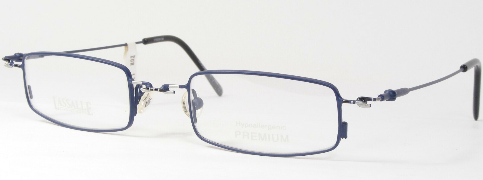 Vintage NOS LASSALLE H006-11 Blue /Silver UNIQUE EYEGLASSES 46-21-140mm ... - $64.33