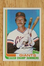 1982 Topps Traded #115T Champ Summers Giants Outfield Baseball Card - £3.87 GBP
