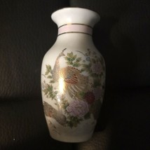 Limoges Fine Porcelain Mini Vase Peacock Design - £13.52 GBP