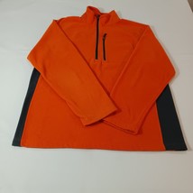 Starter RM34403 Men's Orange & Black 1/4 Zip Long Sleeve Pullover Sweatshirt M image 10