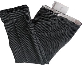 NWT ARMANI COLLEZIONI 52/16 pants trousers slacks black/white heavyweigh... - £236.06 GBP