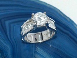 Round Cut 2.80Ct Diamond 14k White Gold Finish Unisex Engagement Ring in Size 9 - £107.34 GBP
