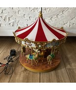 Mr Christmas Holiday Merry Go Round Decor Musical Animated Very Merry Ca... - £51.11 GBP