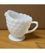 1950s Anchor Hocking Creamer White Milk Glass Bubble - $10.00
