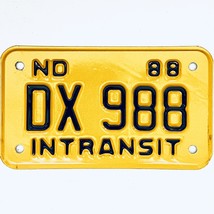 1988 United States North Dakota INTRANSIT Special License Plate DX 988 - £14.86 GBP