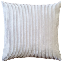 Wide Wale Corduroy 18x18 Oyster Throw Pillow, Complete with Pillow Insert - £33.53 GBP