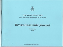 The Salvation Army - Brass Ensemble Journal Full Score 33-48 - £34.61 GBP