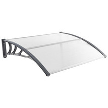 48 x 40 Inch Outdoor Front Door Window Awning Door Canopy Exterior-Gray ... - $2,793.73 MXN